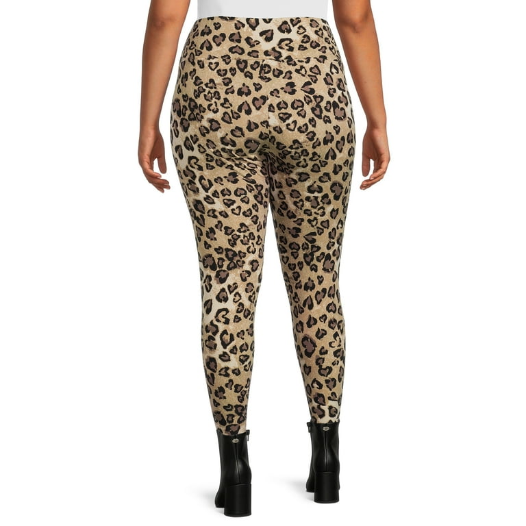 High-Waisted Cozy-Lined Cheetah Print Leggings for Women
