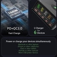 thumbnail image 3 of Estación de carga USB PEAKINGTECH de escritorio, 160 W de potencia, 5 puertos, 3 of 6