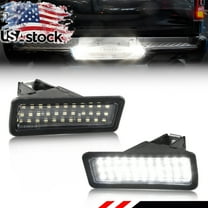 2Pcs Clear Lens Rear Light License Plate Lights With White 18-SMD Full LED For 2019 2020 2021 2022 2023 2024 RAM 1500 2500 3500
