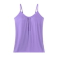 thumbnail image 7 of Plus Size Camisole Tops for Women Purple Tank Top with Built in Bras Adjustable Spaghetti Strap Cami Top Tank Top Undershirts Women, 7 of 7