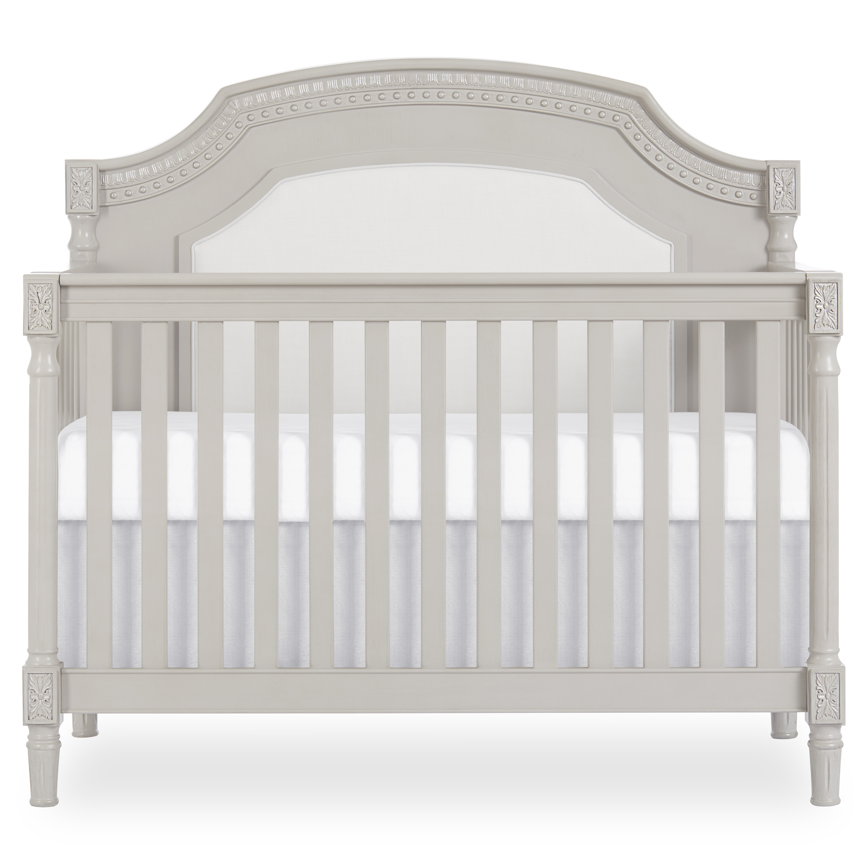Evolur Nursery Essentials Bundle of Julienne 5-in-1 Convertible Crib, Julienne Double Dresser & London Upholstered 360 Swivel Glider, with a Premium Dream On Me Crib Mattress - image 2 of 11