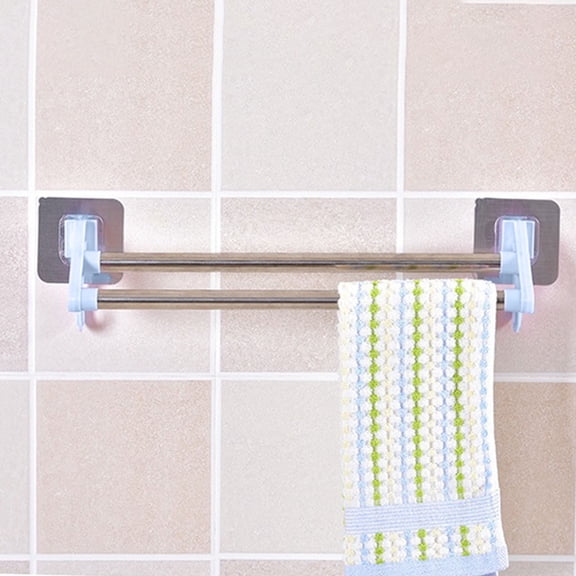 Adhesive Towel Holder Hand Towel Rack Stick on Wall Stainless Steel Bathroom Hardware Accessory,Rustproof Towel Holder, Bathroom Products