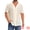 Beige, variant on DARING DIVA Men's Hawaiian Camp Collar Button Down Short Sleeve Textured Shirts M Beige