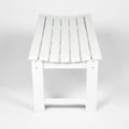 thumbnail image 5 of GZXS 46" Backless Outdoor HDPE Bench with Wood Texture, All-Weather Slatted Seat for Patio, Porch, Garden, or Balcony, 2-Person Seating, 500 lbs Weight Capacity (White), 5 of 8