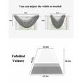 thumbnail image 6 of Waterfall Valances for Windows, Grey White Striped Kitchen Sheer Valance Curtains, Modern Abstract Art Aesthetics Rod Pocket Elegant Swag Valances for Living Room Bedroom, 47.2"x38.5", 2 Panel, 6 of 8