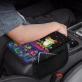 thumbnail image 4 of Chririnla Polyester Fabric Car Center Console Cover Soft Non-Slip Auto Arm Rest Cover for Truck, Frog Mushroom Pattern Auto Arm Rest Cover Pad, 4 of 6