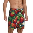 thumbnail image 2 of Fotbe Strawberry2 Pajama Shorts for Men, Men's Pajama Bottoms, Sleepwear,Short Pajama Pants-Large, 2 of 9