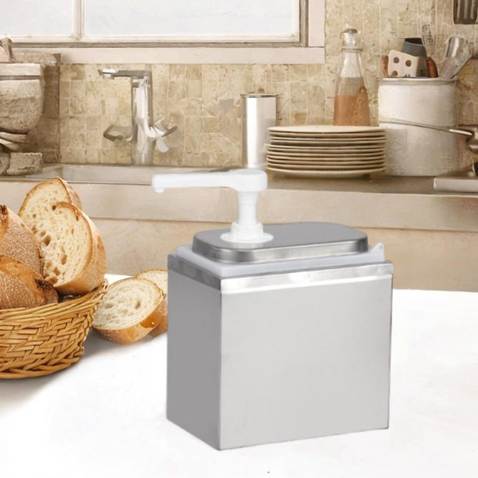 Fancyes Sauce Dispenser Syrup Dispenser 2 L Seasoning Condiment Container Syrups Salad Ketchup Syrup Pump for Kitchen Bar 2L