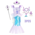 thumbnail image 4 of Vestido de disfraz de La Sirenita de Disney para niños, disfraz de Ariel para fiesta de carnaval, ropa para niños, vestido de cumpleaños de verano, 4 of 5