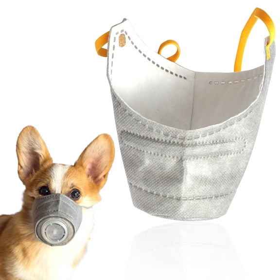 Dog Masks for Small Dogs, Breathable Anti Smog Pollen Protection | Four Layer Filter, Adjustable Muzzle Straps, Memory Foam Cushions, Two Convenient Size Choices, Outdoor Wildfire Smoke Safety