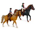 thumbnail image 2 of Hiawbon Personas Montando A Caballo Estatuilla Realista Montando Personas Figura De Acción Plástico Jinete Modelo Para Animales De Granja Juego De 2, 2 of 5