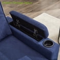 thumbnail image 5 of Aukfa 78" Sectional Sofa with USB Port, Storage Ottoman, Armrest with Hidden Storage, Linen, Blue, 5 of 10