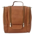 thumbnail image 1 of Piel Leather Hanging Travel Toiletry Kit Saddle One Size, 1 of 4