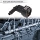 thumbnail image 3 of Conector rápido de línea de combustible de 15/64" para conector macho SAE de 3/8" hembra a espiga de 90 grados, accesorios de sellado de plástico negro y gris, 2 piezas, 3 of 6
