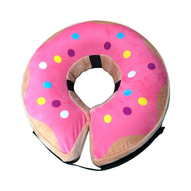 CSChome Cat Cone Collars Pet Collar Cartoon Printing Fastener Adjustment Inflatable Lick-Proof After Surgery Supplies