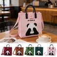thumbnail image 6 of Women Canvas Tote Bag, Cute Panda Handbags, Casual Shoulder Work Bag for Shopping Travel Work (1PC, Red), 6 of 8