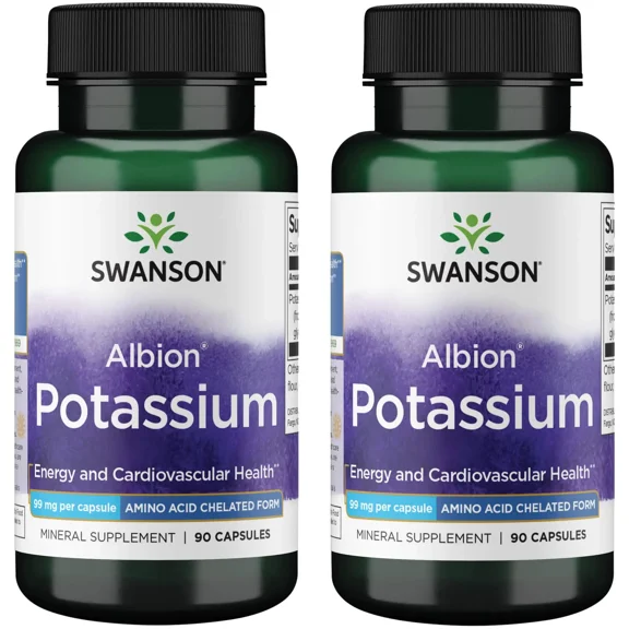 Swanson Albion Complexed Potassium 99 Milligrams 90 Capsules - (2 Pack)