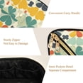 thumbnail image 5 of FORMRS Makeup Bag Travel Cosmetic Organizer for Women Fold Flat Zipper Pouch with Handle, Beige Clover Pattern, 5 of 8