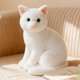 thumbnail image 1 of Lindo Juguete de Peluche de Gato Blanco 10.2'' Gatito Suave y Abrazable Muñeco de Animal de Peluche para Amigos Regalo de Peluche para Mascota, 1 of 4