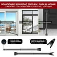 thumbnail image 2 of 1 Pack Adjustable Door Security Bar, Sliding Patio Door Stopper, 21-46 Inch Heavy Duty Door Jammer, Grey, 2 of 9