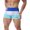 Blue, variant on WIZUTIZ Men's Boxer Brief Stretch Breathable Mesh Color Block Swimming Underwear 5 Inch Quick Dry Compression Bathing Suits