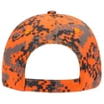 thumbnail image 3 of Men’s Camouflage 6 Panel Adjustable Low Profile Baseball Cap, Digital Neon Orange, 3 of 3