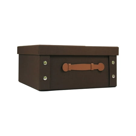 

MATHOWAL 充皮布艺可折叠衣物收纳箱 家居用品杂物整理储物箱有三个变体：卡其色 308*290*150mm灰色 308*290*150mm咖啡色 308*290*150mm