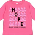 thumbnail image 4 of Inktastic Hope Breast Cancer Awareness Boys or Girls Long Sleeve Toddler T-Shirt, 4 of 5