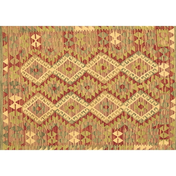 Ahgly Company Indoor Rectangle Southwestern Brown Country Area Rugs, 5' x 7'