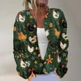 thumbnail image 1 of LOVZFMLL Cardigan pour Femmes Action de Grâce Dames Haut en Tricot à Boutons Imprimé à Manches Longues Veste Décontractée, 1 of 5