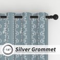 thumbnail image 6 of Lfeey Room Darkening Curtain，Grey Blue Floral Blackout Curtains 63 Inches Long, Set of 2, 6 of 7