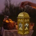 thumbnail image 4 of Dadiaei LED Tealight Mini Lantern, Ramadan Lanterns, Vintage Brown Hanging Candle Lanterns for Halloween, Christmas, Wedding, Diwali Decor, Table Centerpiece Decorative Lanterns, 4 of 6