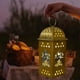 thumbnail image 4 of Mini farol de hierro dorado con luces LED - Ramadán y decoración navideña - Centro de mesa colgante - 9,5x9,5x15cm, 4 of 6