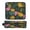 Retro Tropical Leaves, variant on Hair Tool Organizer Bag with Heat Resistant Mat Removable Travel Storage Case for Hot Air Brushes Curling Irons Neon Palm Leaves Pattern