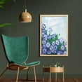 thumbnail image 2 of Flower Wall Art with Frame, Bunch of Fresh Wildflowers in Grass Vivid Spring Daisy Bloom over Sky Floral Design, Printed Fabric Poster for Bathroom Living Room, 23" x 35", Blue Green, by Ambesonne, 2 of 2