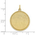 thumbnail image 5 of 14k Yellow Gold Solid Patterned .018 Gauge Circular Engravable Disc Charm Pendant, 5 of 5