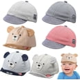 thumbnail image 2 of Zhanmai 6 Piezas Gorra de Béisbol para Bebé Niño Sombrero de Sol a Rayas Sombreros de Béisbol para Recién Nacidos para 3 Meses a 2 Años, 2 of 4