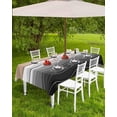 thumbnail image 4 of Outdoor Tablecloth with Umbrella Hole and Zipper 60 x 120 Inch Abstract Gray Gradient Waves Table Cover for Rectangular Tables Waterproof Tabletop Collection for Patio Garden Picnic Camping, 4 of 6
