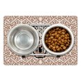 thumbnail image 1 of Modern Pet Mat for Food and Water, Roaring Leopard Portrait with Rosettes Wild Animal Big Cat Graphic, Non-Slip Rubber Mat for Dogs and Cats, 18" X 12", by Ambesonne, 1 of 2