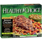 Healthy Choice: Blackened Chicken Blackened White Meat Chicken W/Fire Roasted Red Pepper Sauce, Caramel Apple Crisp, Rice Medley Meal, 11 oz