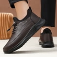 thumbnail image 5 of Willtoo Mens Winter Boots Waterproof Casual Fleece Lined Windproof Snow Cotton Shoes Quick Elastic Lace Anti-Slip Thermal Walking Sneakers for Office Cold Weather, 5 of 5