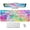 Colorful Tie Dye Pattern, variant on Large Extended Gaming Mouse Pad with Stitched Edges, Non-Slip Waterproof Rubber Base Mouse Pad for Office, Computer, Keyboard, Laptop and Home Desk Pad 31.5 x 11.8 x 0.12 Inch Dark Wood Texture