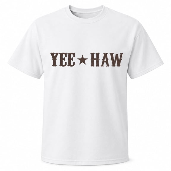 Yee Haw Western Graphic T-Shirt, Unisex Classic Fit Cotton Tee