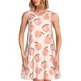 thumbnail image 1 of Disketp Peach With Leaves para Vestido sin Mangas para Mujeres, Vestidos de Verano para Mujeres, Casual y Holgado para la Playa, 1 of 7