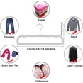 thumbnail image 4 of Ganchos WJWSKI de terciopelo antideslizante para pantalones, 20 unidades, gris y plateado, 4 of 6
