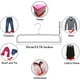 thumbnail image 4 of Ganchos WJWSKI de terciopelo antideslizante para pantalones, 20 unidades, gris y plateado, 4 of 6