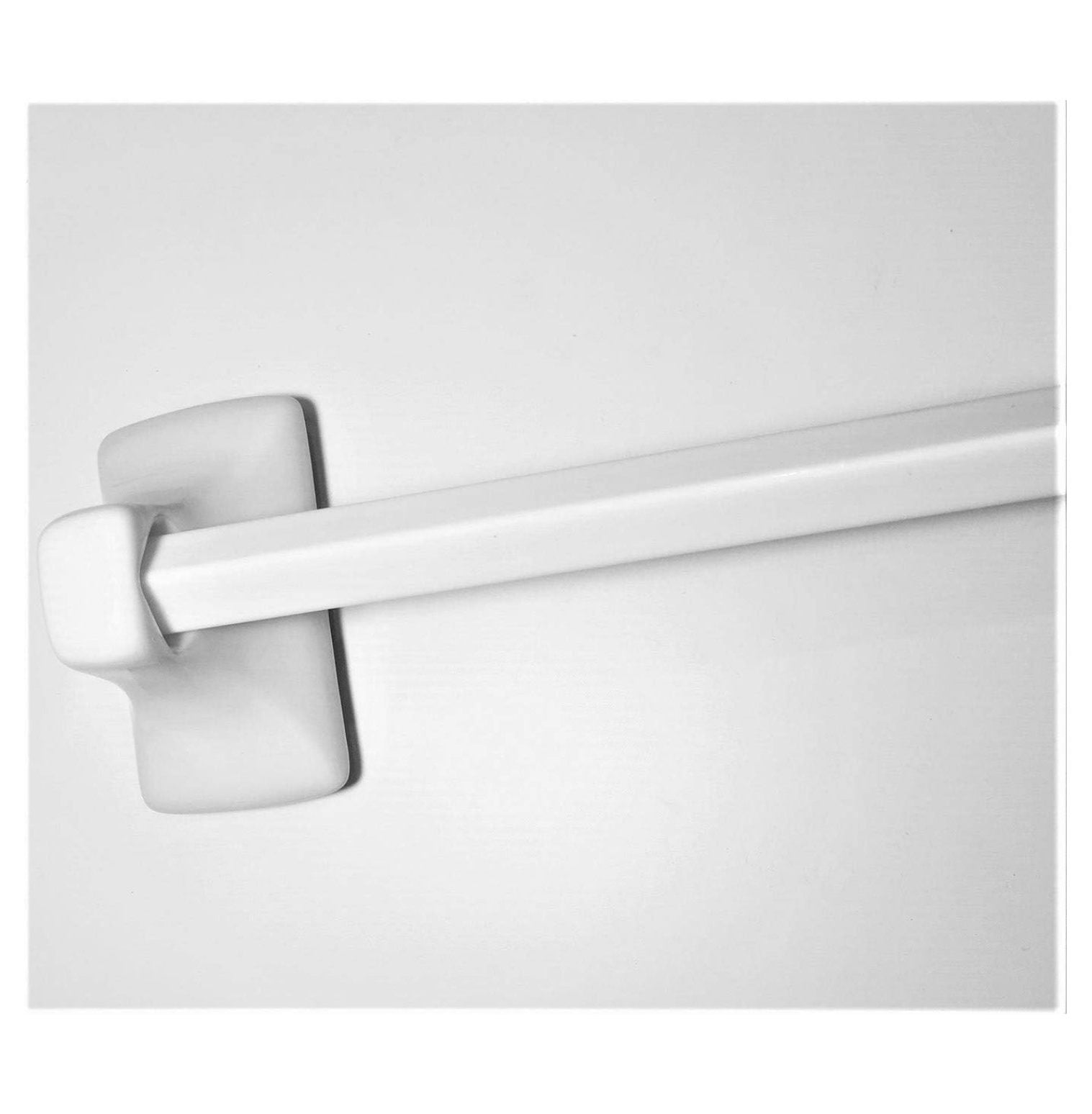 Earthtec 24 Inch Clear Towel Bar Replacement Rods - 2 Pack, Spring Loaded Ends, Plastic