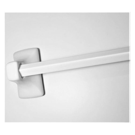 24" Towel Bar White Glazed Ceramic Tub Shower Bath Accessories Wall Bath (THINSET OR Adhesive Mount, NO Need for Hardware, IT is NOT SELF-Adhesive)