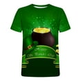 thumbnail image 4 of Goodtrade8 St Patricks Day Mens Clothes Shamrock Big and Tall Graphic Tee Crew Neck Leisure Casual Short Sleeve Graphic T-Shirt, 4 of 4