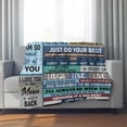 thumbnail image 3 of Son Gifts, Birthday Gifts for Sons from Mom, Son Blanket from Moms, Sons Gift from Mom, Son in Law Gifts - Ultra Soft Flannel Throws Blankets 50x60 Inch, 3 of 7